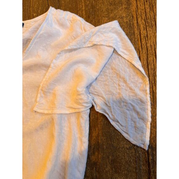 Shore Cropped Button-Up White Blouse Size XS - Picture 5 of 10